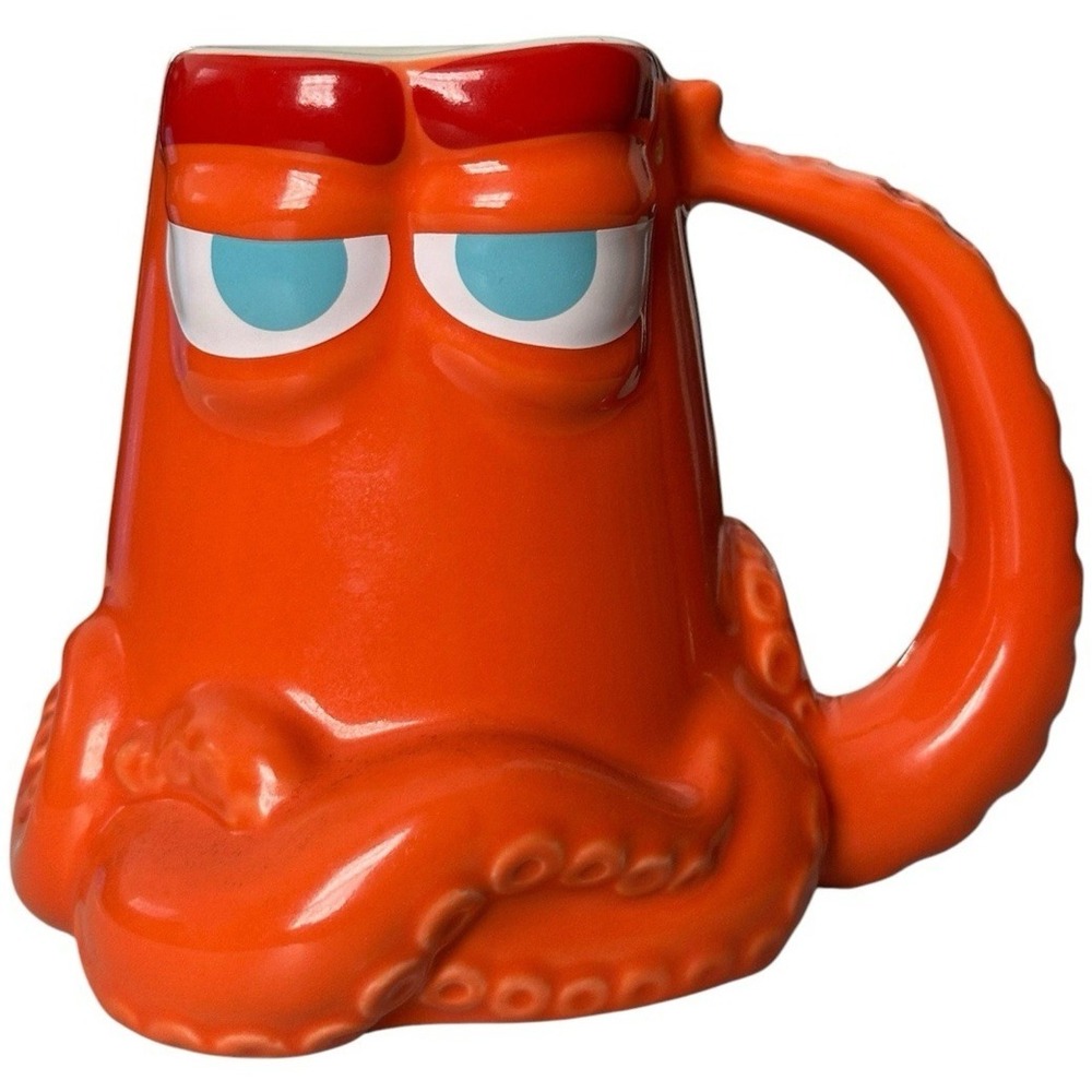 Disney Finding Dory Hank Octopus 16 oz Orange 3D Coffee 5" Cup Mug Nemo